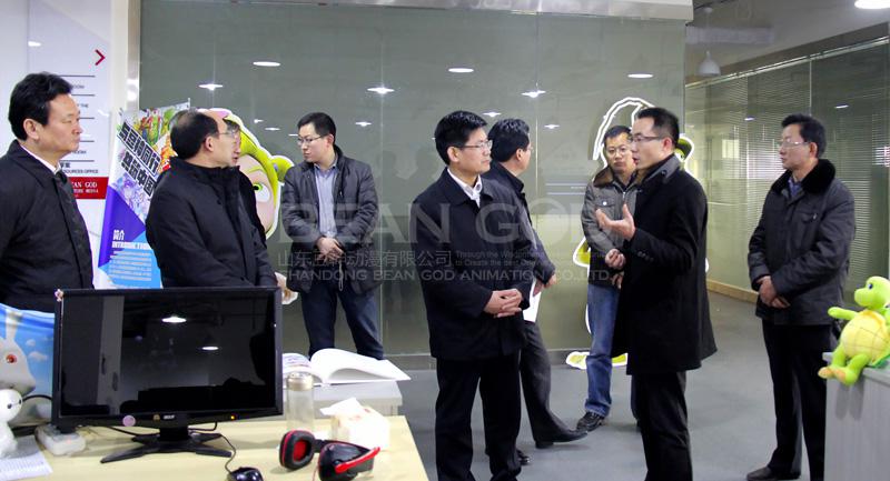 2016年02月3日 济宁市张继民副市长莅临慰问山东豆神动漫。