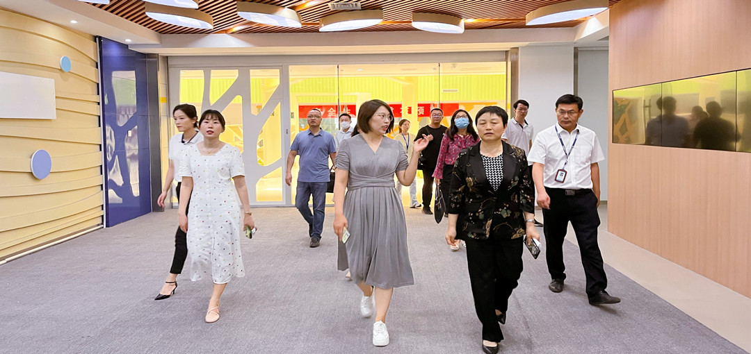 市乡村振兴局调研组王秋霞一行莅临豆神动漫参观调研